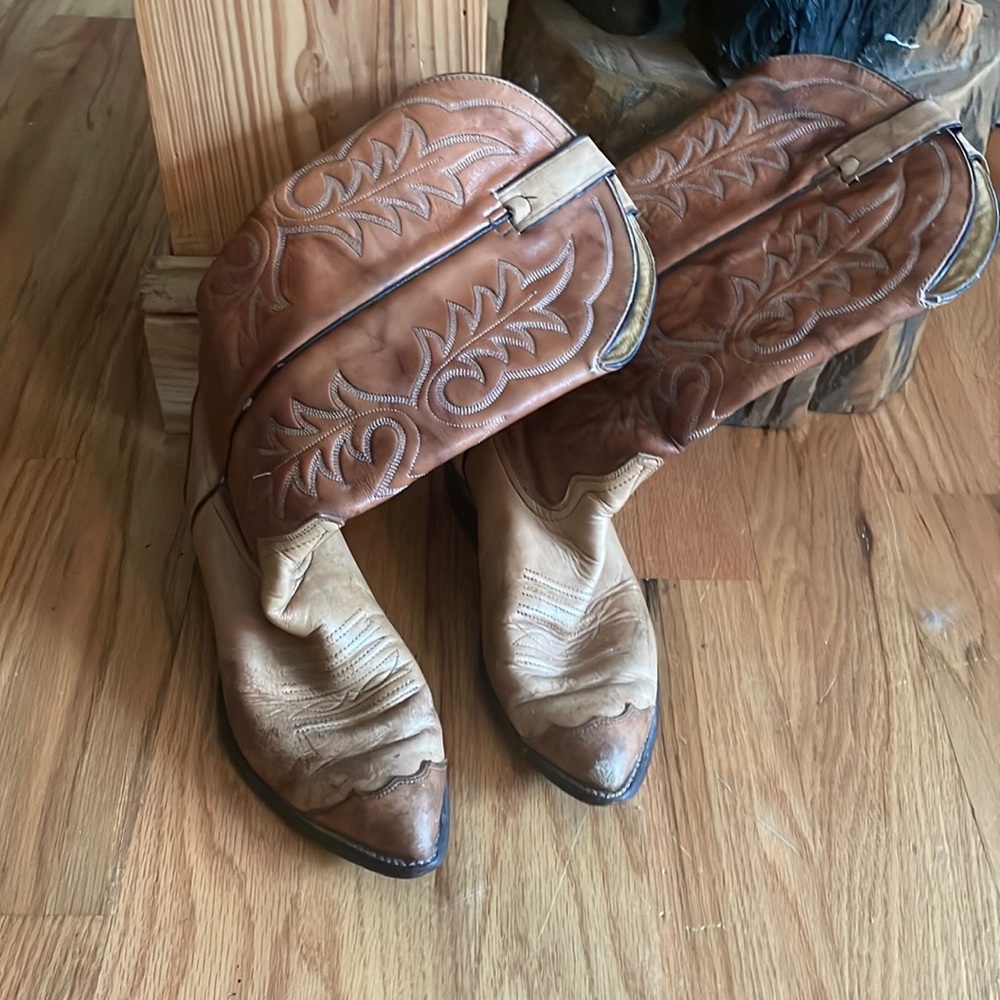 Vintage western style pointed toe boots.